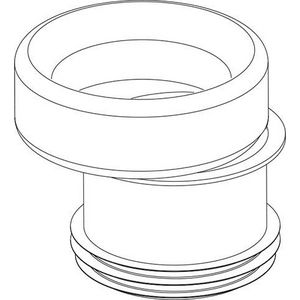 Closetafvoersok no.7 110mm excentrisch wit sprong 20mm