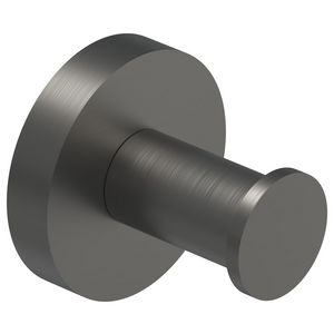 Handdoekhaak groot geborsteld metal black PVD