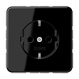Wandcontactdoos zwart besch.cont. CD500