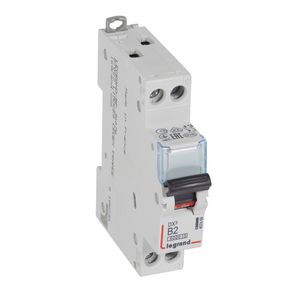 Installatieautomaat MCB DX³ 1-polig + Nul B-karakteristiek 2A 6000A