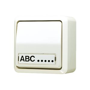 Wipschakelaar AP600 wit wissel m.tekstv.