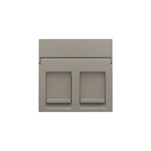 Centraalplaat data 2x RJ bronze