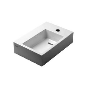 Flush 2 fontein 360x245x90mm wit met kraangat + plug