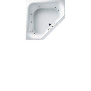 Whirlpool Austin Rihopool 145x145cm systeem FLOW rechts hoogglans wit