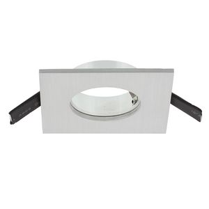Inbouwarmatuur vierkant 1voudig 80x80mm Verona aluminium