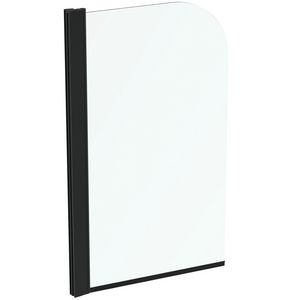 connect 2 badscherm 80cm ronde hoek silk black T9924V3