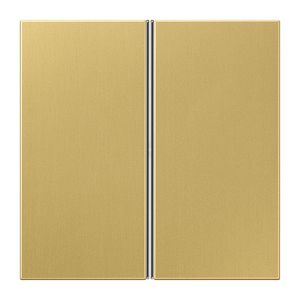 Tastafdekking compleet 2voudig LS messing klass KNX
