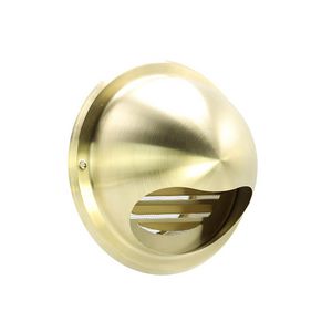 RVS buitenrooster bol model gaas Ø125mm messing