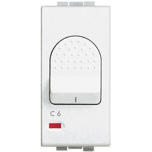 Aardlekautomaat LivingLight 6A 1.5kA 1 module wit  C-karakteristiek