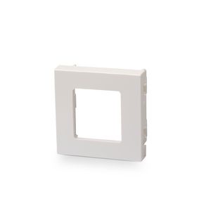 Inzetplaatje M45 tbv 1x Attema clip wit RAL9003
