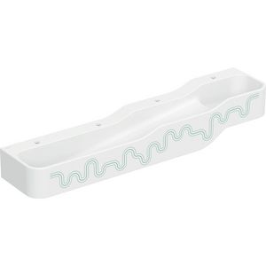 Kinder wastafel Bambini 4 kraangaten aflopend links B180 Groen belijning