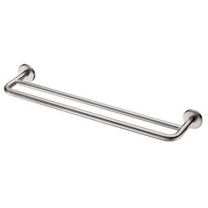 Handdoekbeugel 60cm dubbele stang RVS mat gepolijst