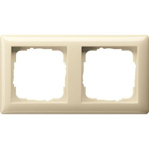 Afdekraam 2-v Gira Standard 55 creme wit