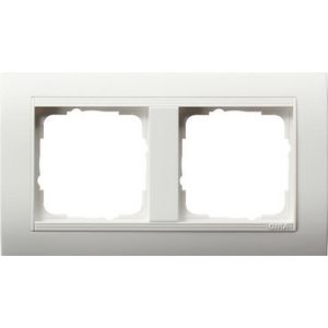 Afdekraam 2-v bred Gira Standard 55 zuiver wit m