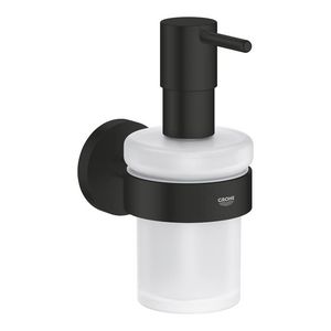 Start zeepdispenser met houder mat zwart