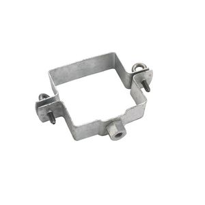 Scharnierpijpbeugel HWA verzinkt vierkant 100x100mm met combimoer M8/M10