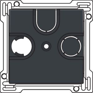 Afwerkingsset 2 enkelvoudige coaxaans. Antenne anthracite