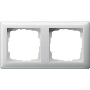 Afdekraam 2-v Gira Standard 55 zuiver wit