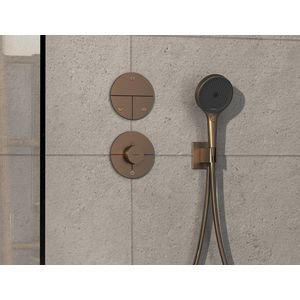 Comfort S thermostaat afbouwdeel tbv inbouw voor 1 functie en extra uitgang Brushed Bronze