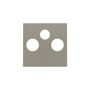 Afwerkingsset 2 enkelvoudige coaxaans. TV/FM/Satt. Bronze