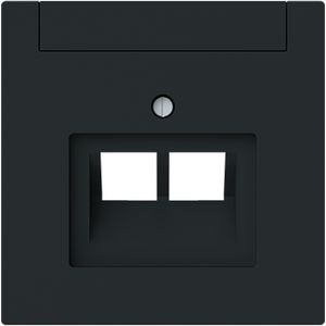 Centraalplaat voor datadoos 2 x RJ45 art-matzwart (1803-02-45M)