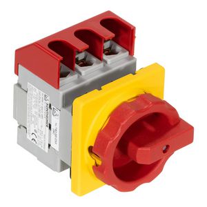 Hoofdschakelaar nood-uit 63A 3-polig 4-gats frontmontage A422545