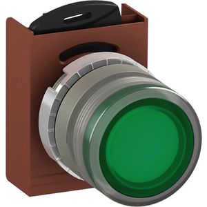 Drukknop terugverend symbool licht
