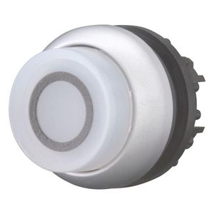 Signaaldrukknop hoog wit 0 terugverend M22-DLH-W-X0