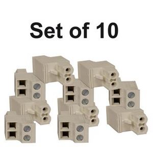 Doos a 10st. 2-pins veld bedrading connector Schroefklemmen