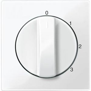 CentRALplate three-step rotary switch polar white glossy