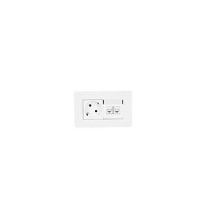 EVIA 1x 230V RA 2x CAT6 1m GST o.g. wit RAL9016
