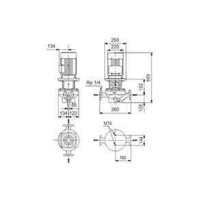 Inlinepomp TP 65-250/2-A-F-A-BQQE 400D 50HZ