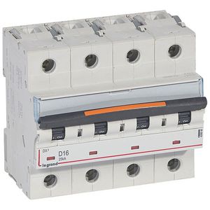 Installatieautomaat 4-polig D-karakteristiek 16A 25kA DX³ DIN