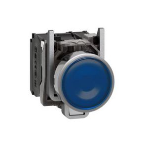 Drukknop Verlicht Verzonken terugv 22mm 24V 1NO + 1NC Bla
