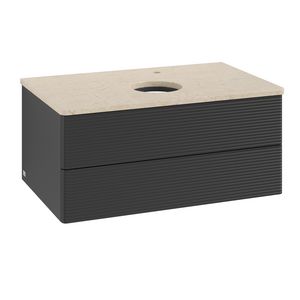 Wastafelonderkast Antao 800x360x500mm Black Matt Lacquer K19153PD