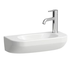 Fontein LUA 50x23cm met kraangat rechts -overloop Lcc wit