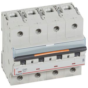 Installatieautomaat 4-polig D-karakteristiek 50A 25kA DX³ DIN