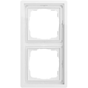 Afdekraam 2-v Gira F100 zuiver wit
