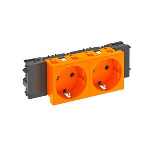 Contactdoos 2-vdg 0gr moduul-45 zijaans. 250V 10/16A 6120364
