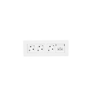 EVIA 3x 230V RA 2x CAT6 1m GST o.g. wit RAL9016
