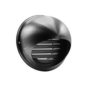 RVS buitenrooster bol model fijnmazig gaas Ø180mm
