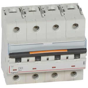 Installatieautomaat 4-polig C-karakteristiek 63A 25kA DX³ DIN