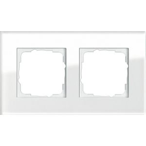 Afdekraam 2-v Gira Esprit gl.wit