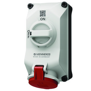 Wandcontactdoos 32A 4-polig  6H 400V IP44 DUO