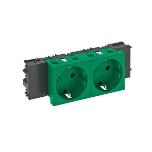 Contactdoos 2-vdg 0gr moduul-45 zijaans. 250V 10/16A 6120366