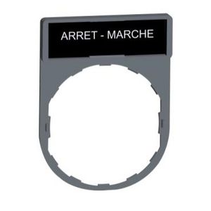 legend holder arret-marche marking color plated grey VVE=10