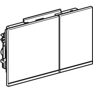 Onderdeel plaat 2-toets Sigma60 SQUARE wit/chroom