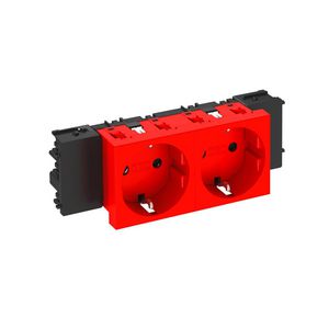 Contactdoos 2-vdg 0gr moduul-45 zijaans. 250V 10/16A 6120368
