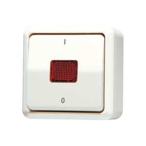 Wipcontroleschakelaar AP600 wit 2-polig