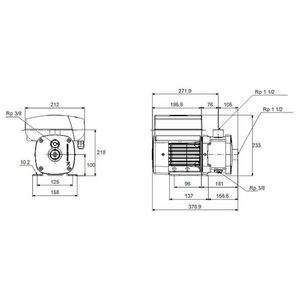 Centrifugaalpomp CME10-1 A-R-I-V-AQQV U-A-D-N 1x230V HR